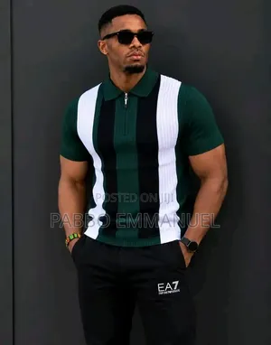 Striped Zipup Tees