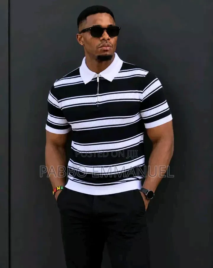 Striped Zipup Tees