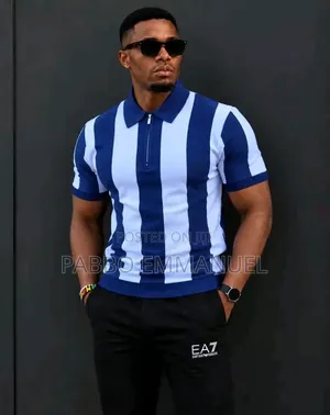 Striped Zipup Tees