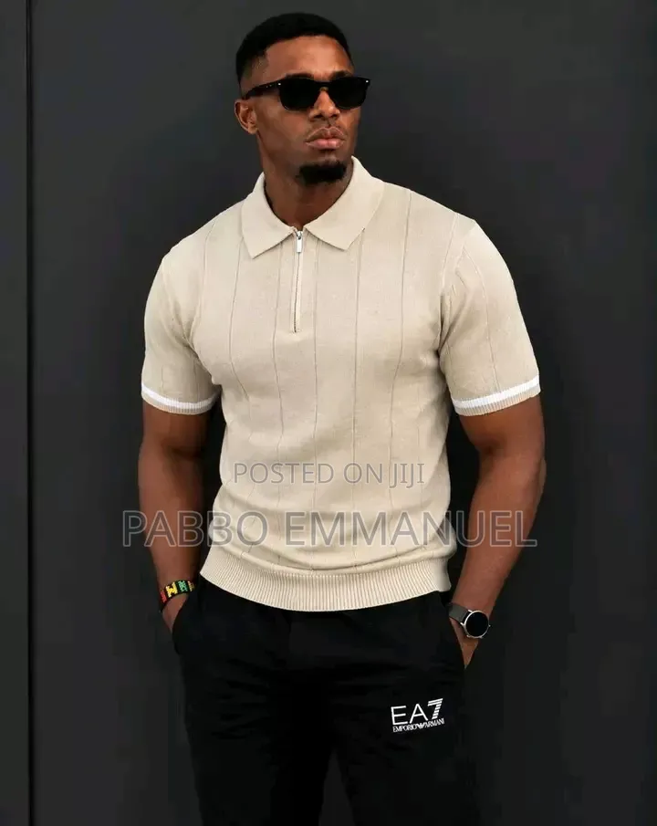 Striped Zipup Tees