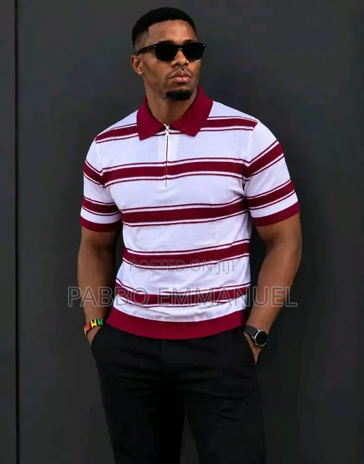 Striped Zipup Tees