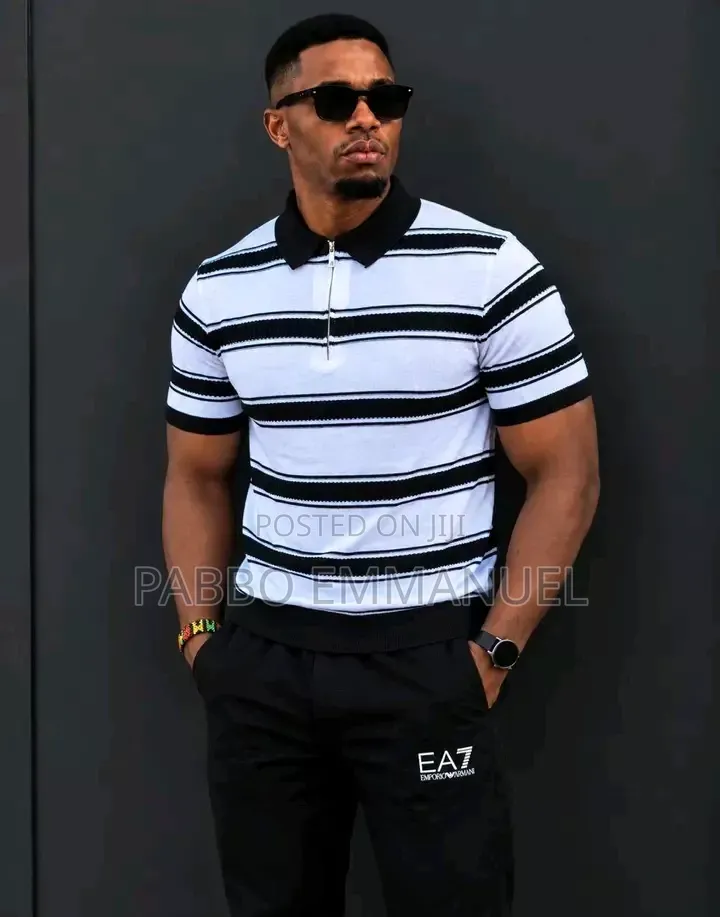 Striped Zipup Tees