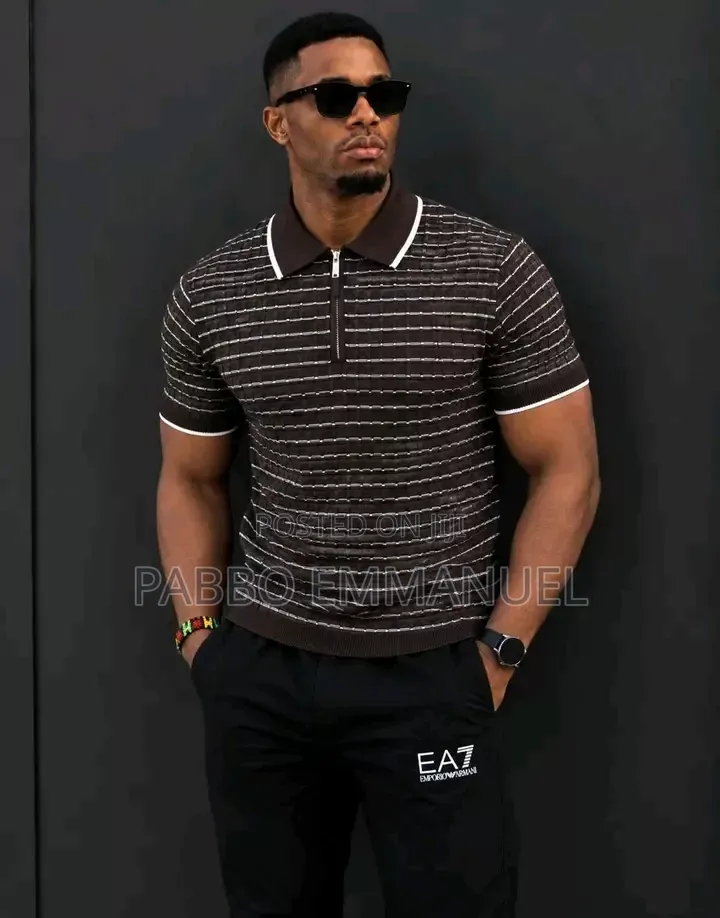 Striped Zipup Tees