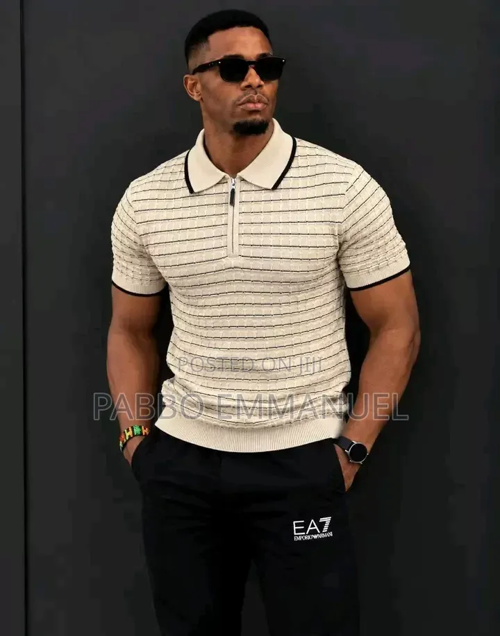 Striped Zipup Tees