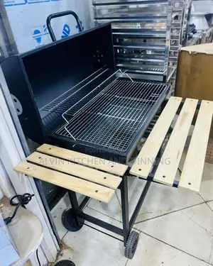 Charcoal Barbecue Grill With Working Place