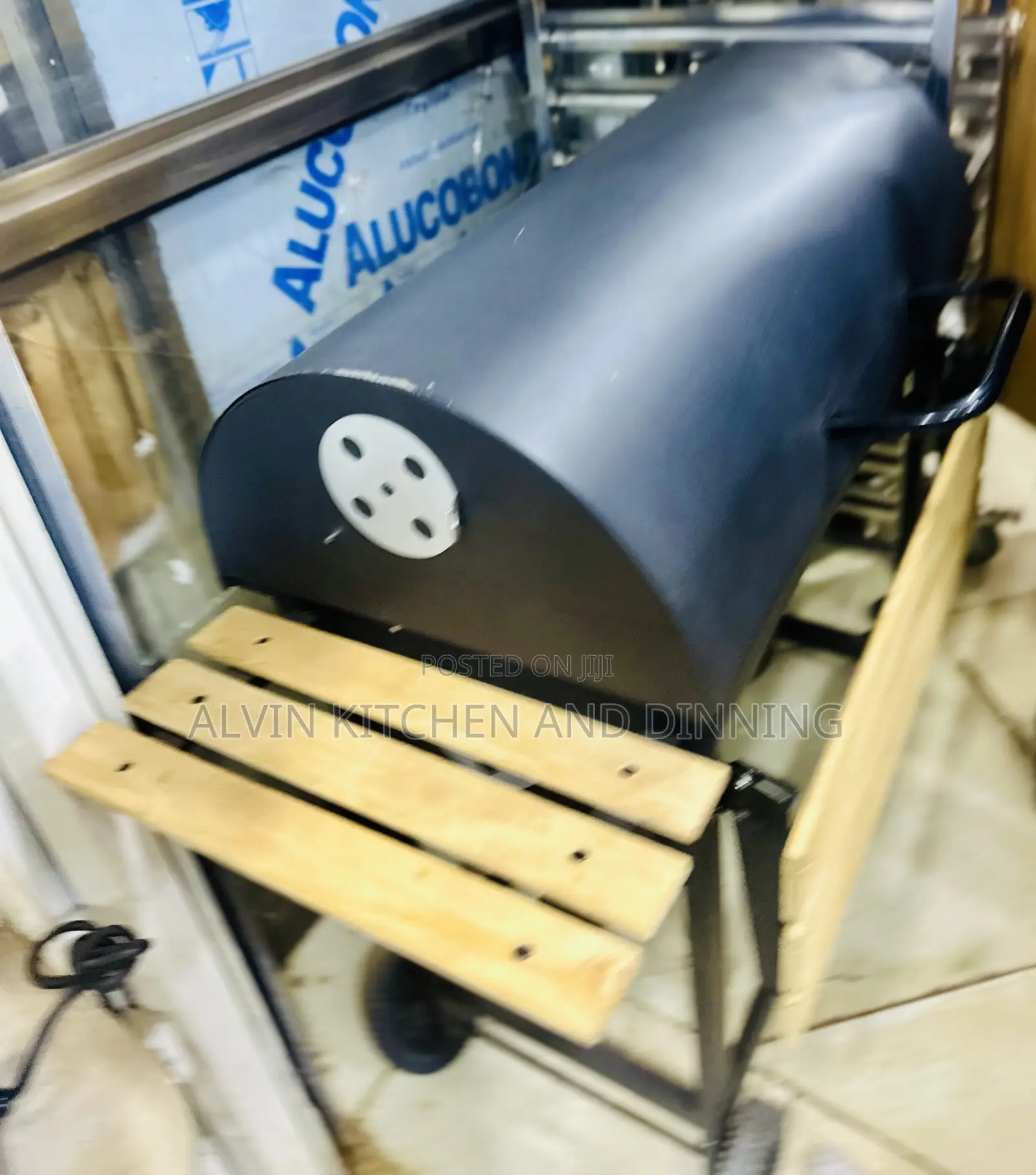 Charcoal Barbecue Grill With Working Place