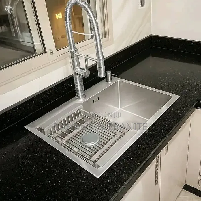 Premium Black Galaxy Granite Kitchen Worktop – Luxury Durability