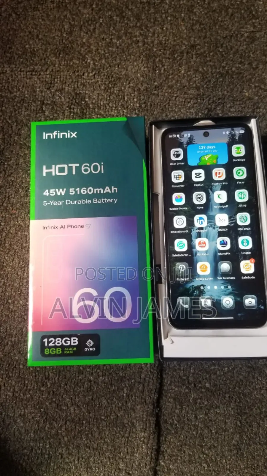 New Infinix Hot 60i 128 GB Silver