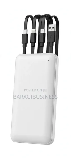 10000mAh Power Bank 4-in-1 Cables Fast Charge - Pay on Delivery