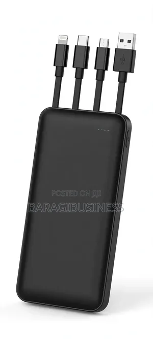 10000mAh Power Bank 4-in-1 Cables Fast Charge - Pay on Delivery