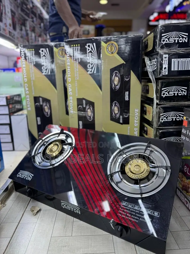 Caston 2-Burner Tempered Glass Gas Stove With Auto Ignition