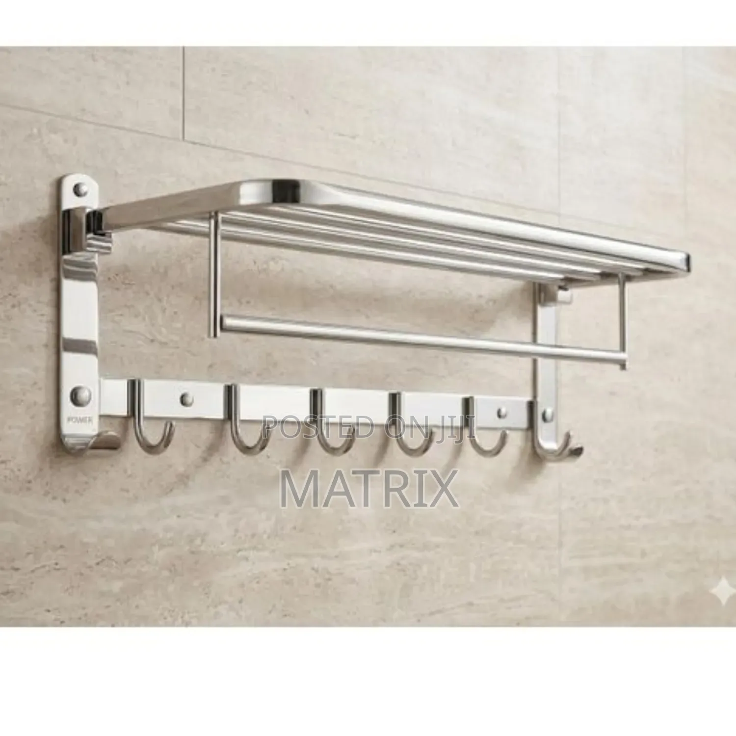Bathroom Rack Towel Hanger Holder Foldable Stainless Steel