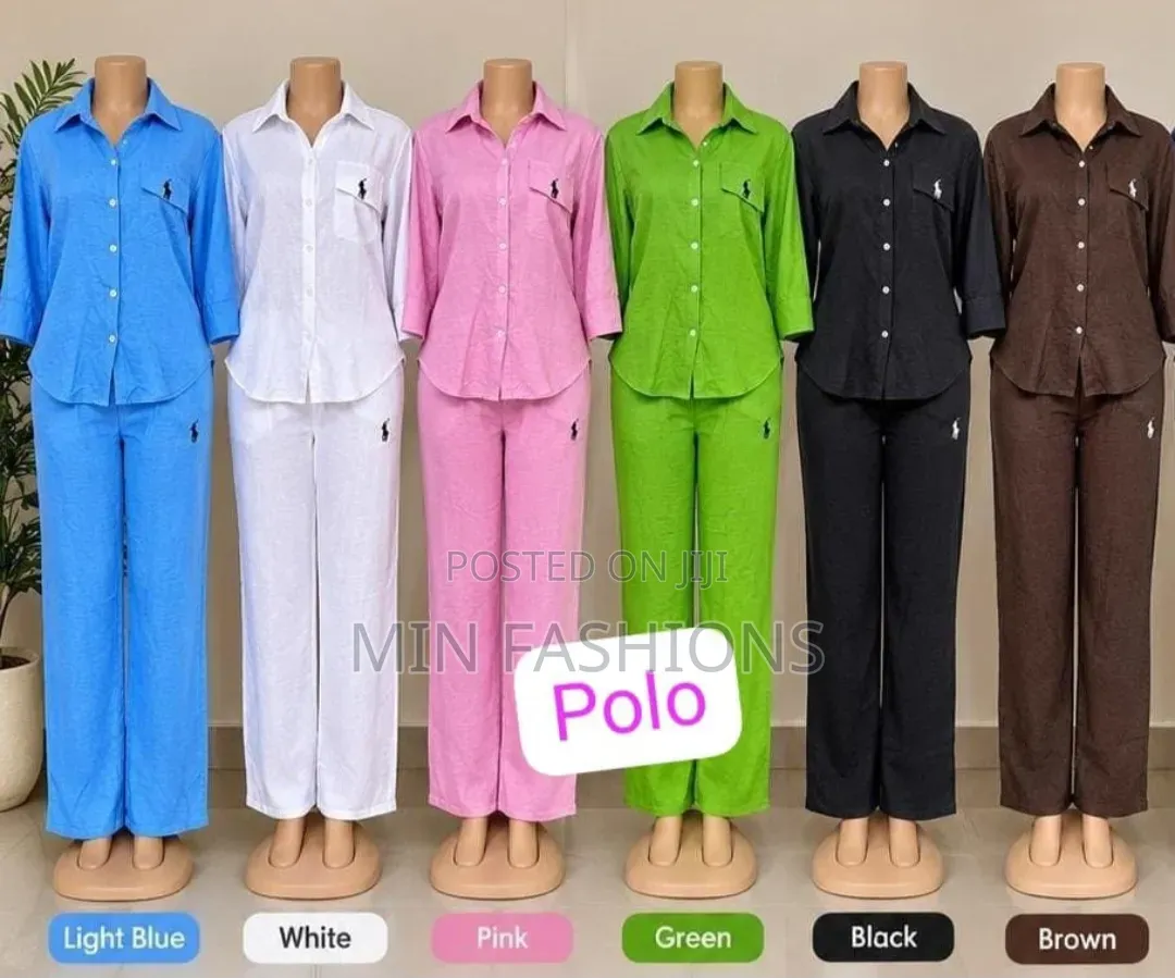 Linen 2pc Set. Shirt + Palazo Free