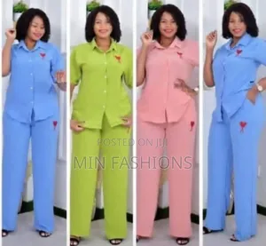 Linen 2pc Set. Shirt + Palazo Free