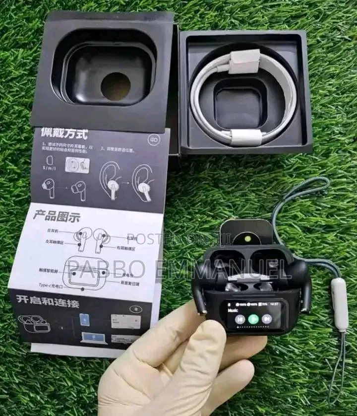 A9 Noise Cancellation Earbuds With a Screen Display