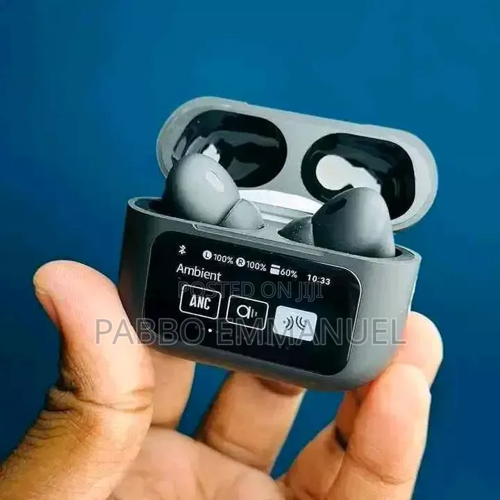 A9 Noise Cancellation Earbuds With a Screen Display