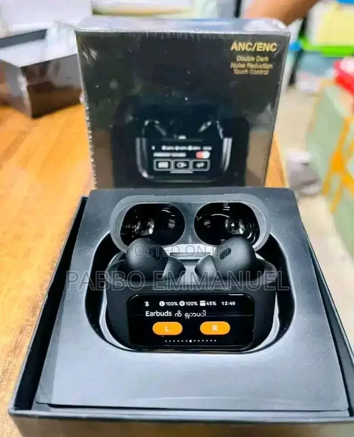 A9 Noise Cancellation Earbuds With a Screen Display