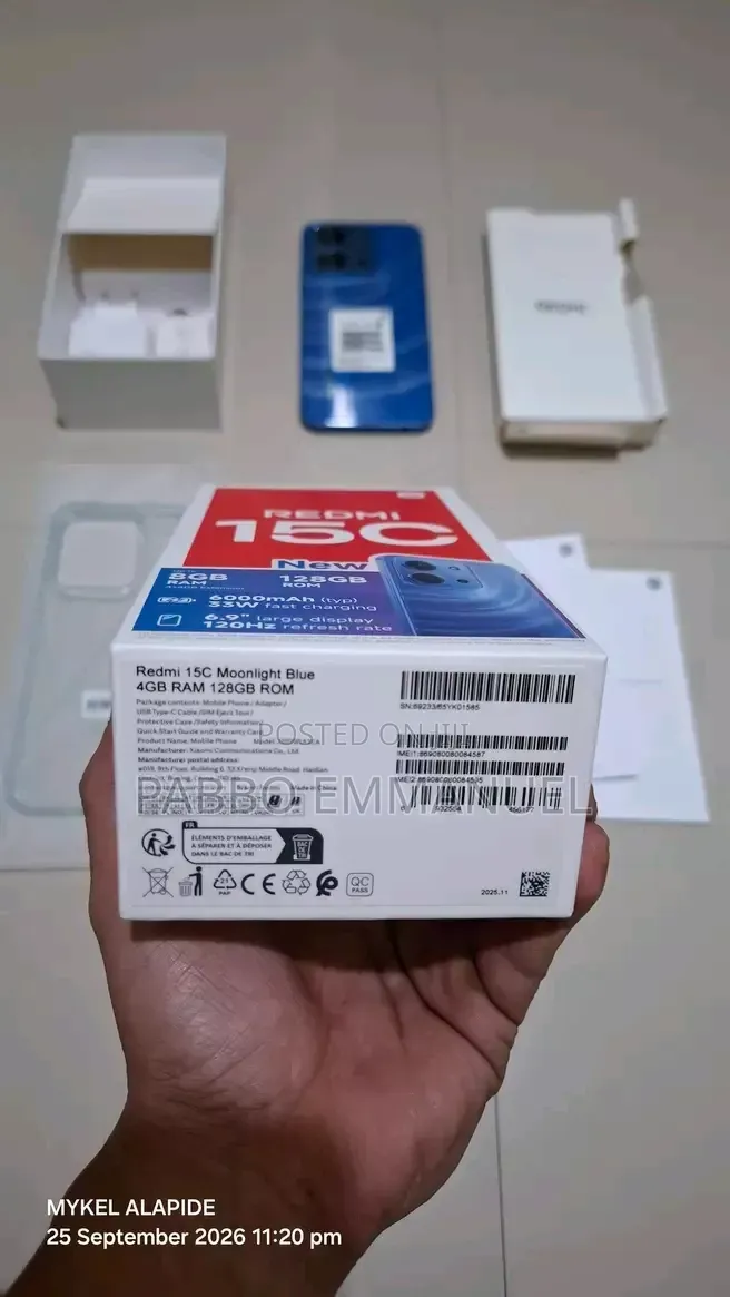 New Xiaomi Redmi 15C 4G 256 GB Black