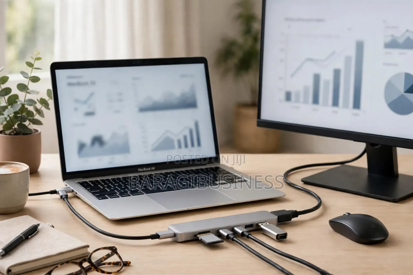 USB-C Hub 7-in-1 HDMI + 3x USB + PD + SD Card Reader