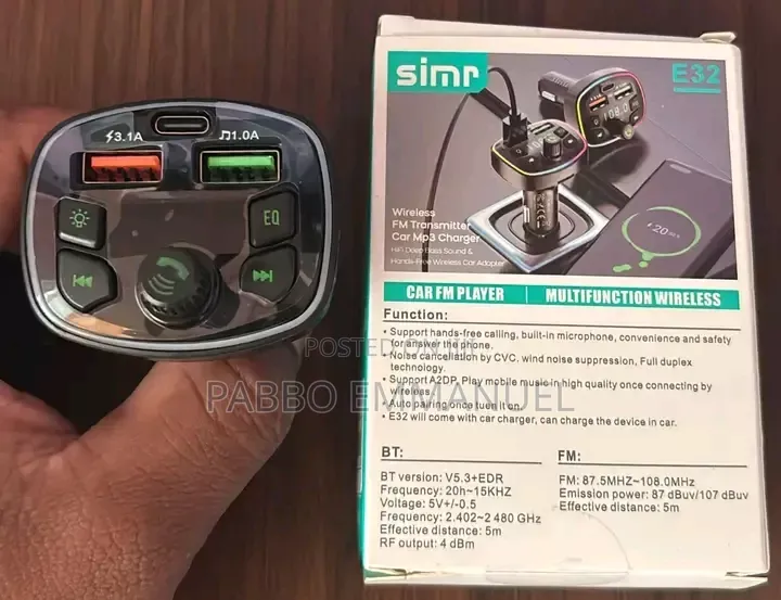 Ccar Multifunctional Charger With Fm Radio Transmitter