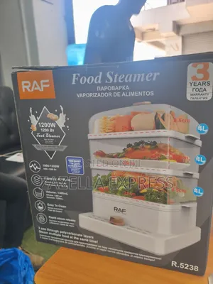 RAF 12L Electric Food Steamer 3 Compartment - White