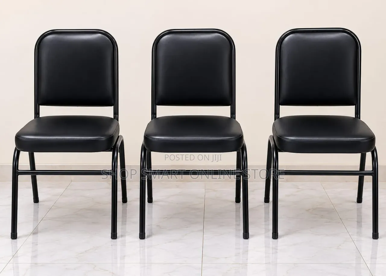 1Pcs Stackable Black Office Chairs Black Office Chairs