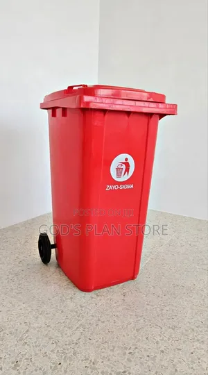 Single Mobile Garbage Bin 240litres Plastic Dust Bins