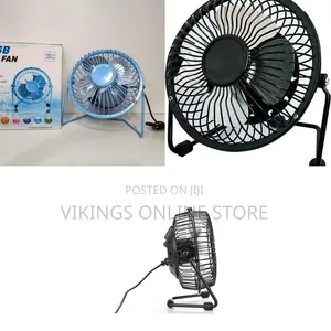 Mini Metal 4" USB Desk Fans - USB Powered Quiet With Free Angle