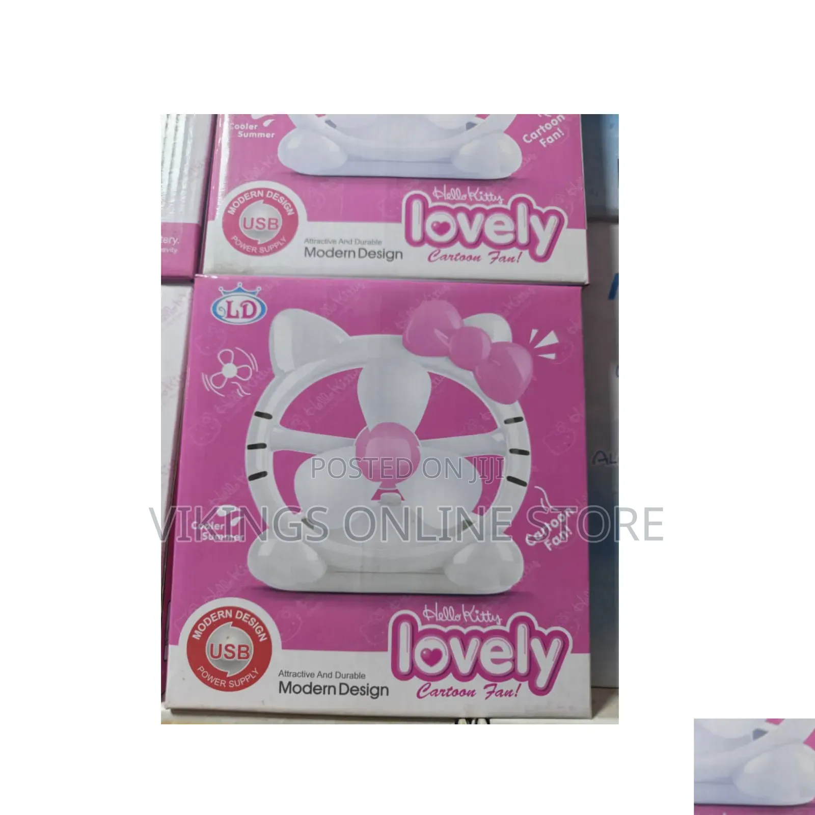 USB Mini Cartoon Fan – Cute Bright Colors, Personal Desktop Fan