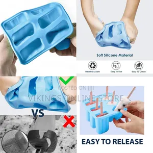 Silicone Ice Lolly Mould 6 Cavity – Silicone Popsicle Molds,BPA