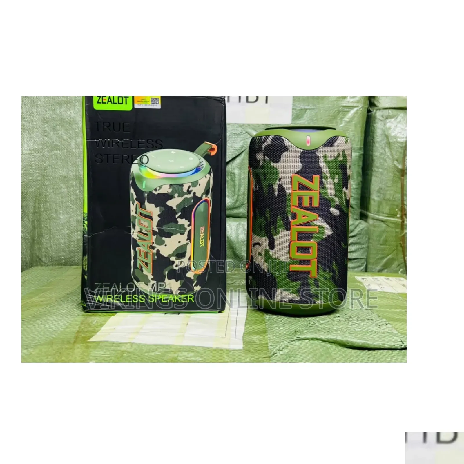 Zealot MP1 Portable Bluetooth Wireless Speaker in Green Camouflage
