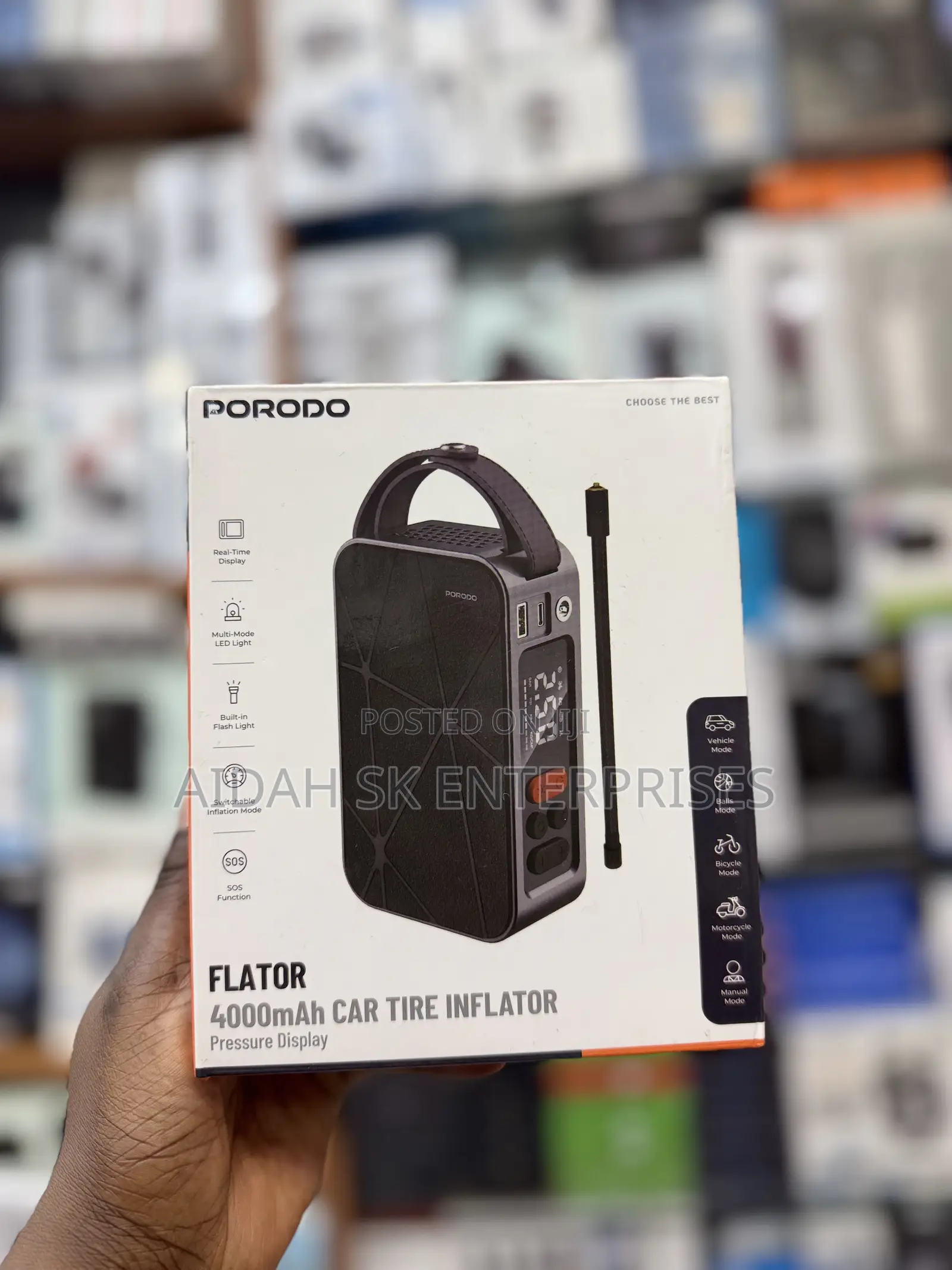 Porodo Flator 4000mAh Car Tire Inflator