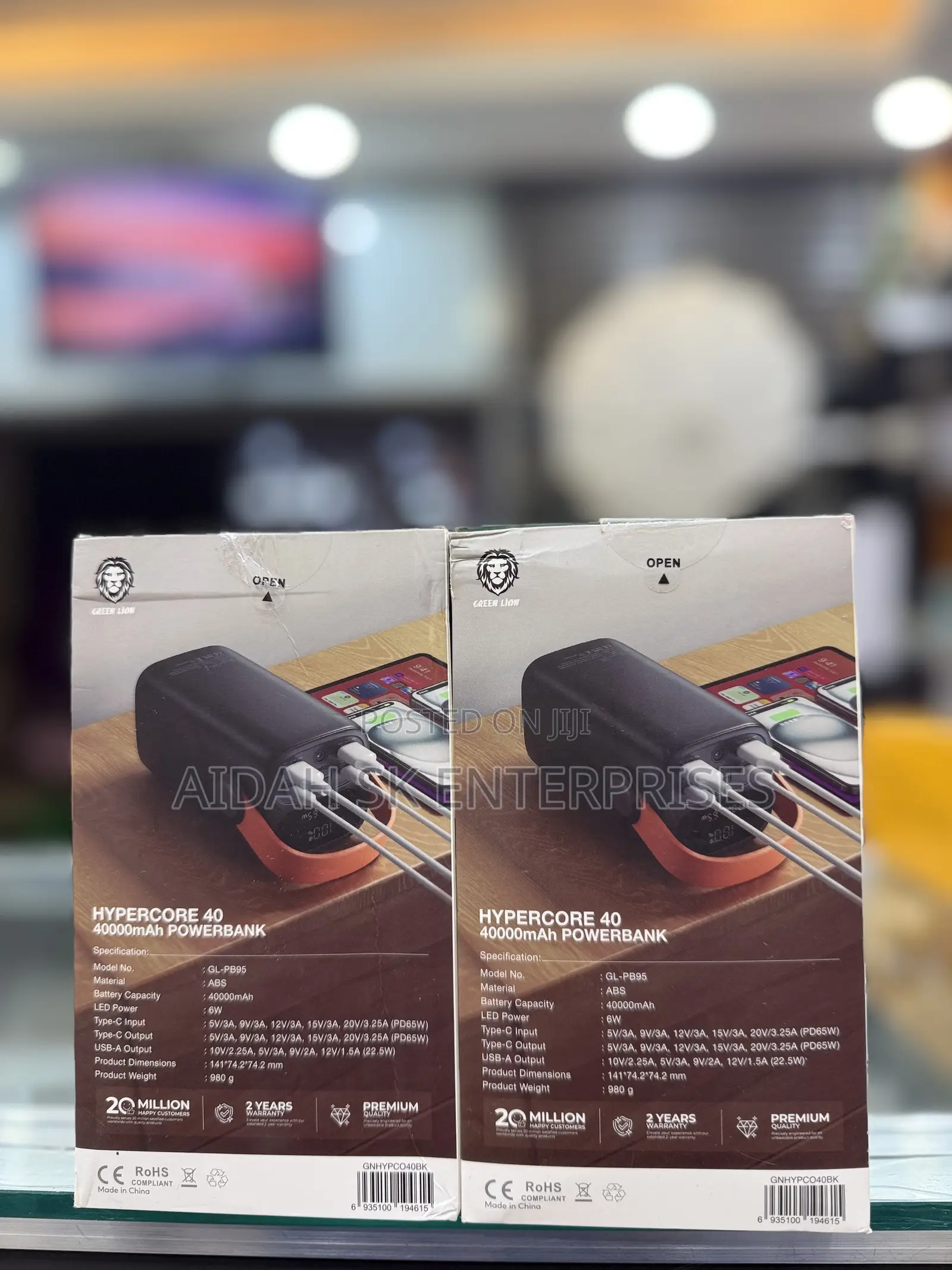 Green Lion Hyper Core 40 Power Bank (40000mAh, 65W PD)