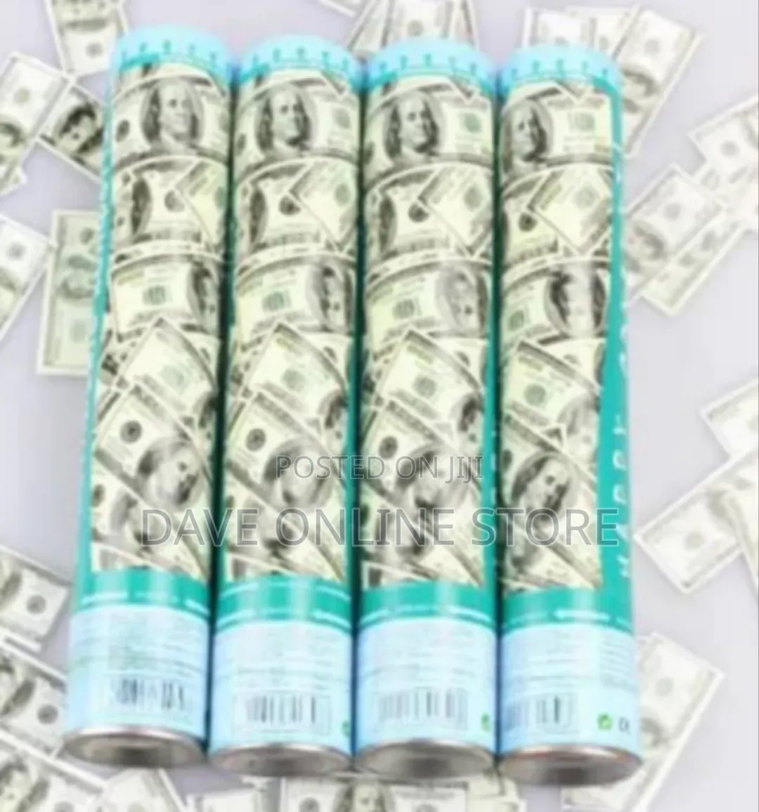 Dollar Bill Themed Party Poppers