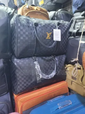 Black Checkered Travel Duffel Bag