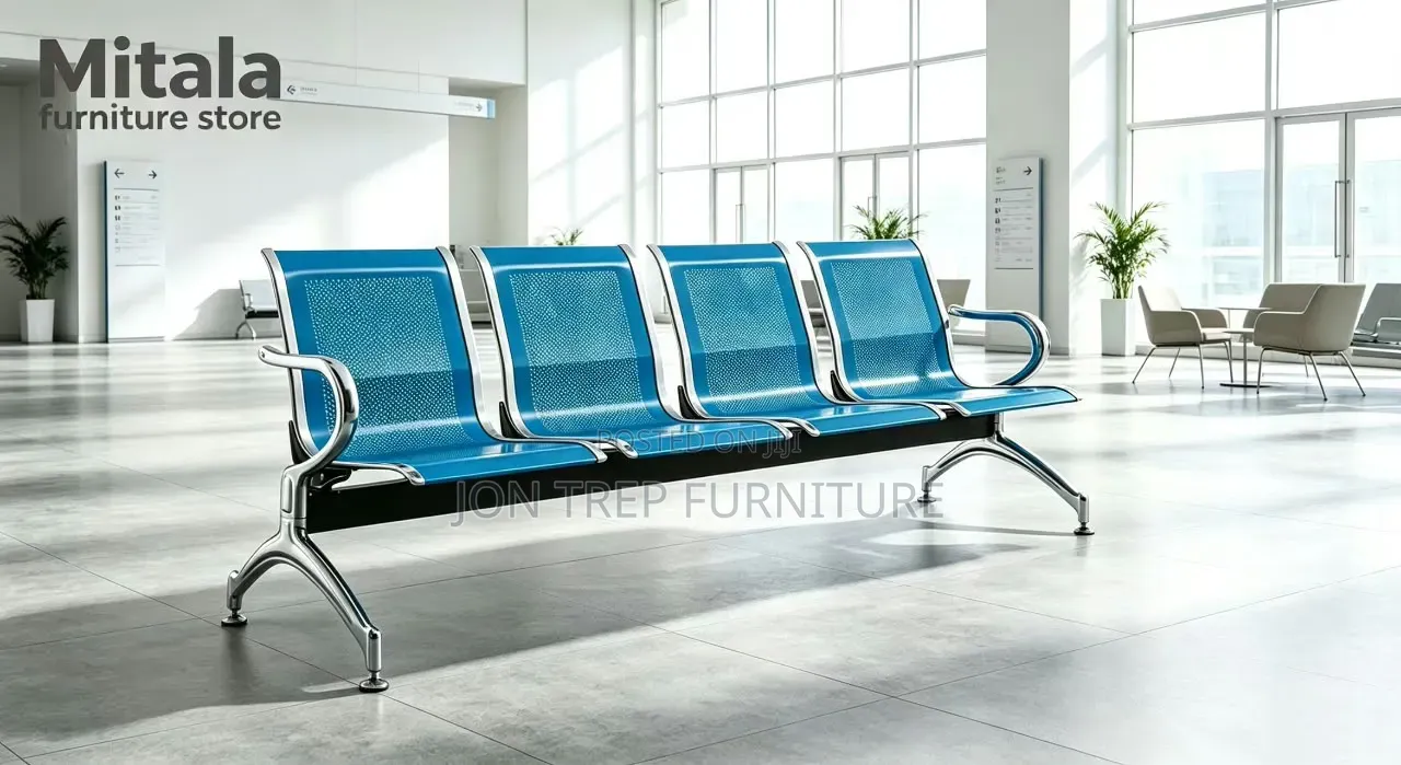 4seater Waiting Chair Metallic