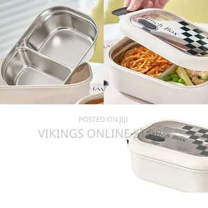 2-Compartment Stainless Steel Bento Lunch Box