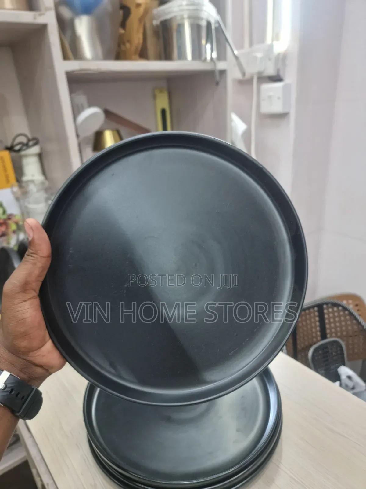 4 PCS Dinner Plates Black