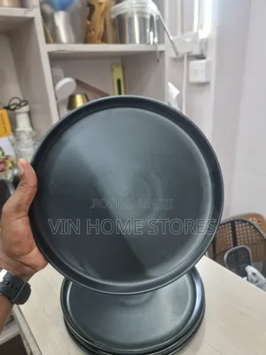 4 PCS Dinner Plates Black