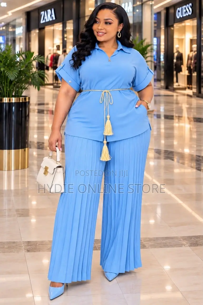 Baggie Strips Pants Two Piece