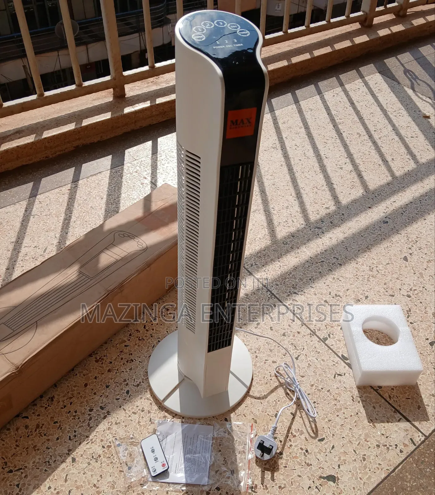 45w Remote Controlled Bladeless Slick Design High Quality Tower Fan