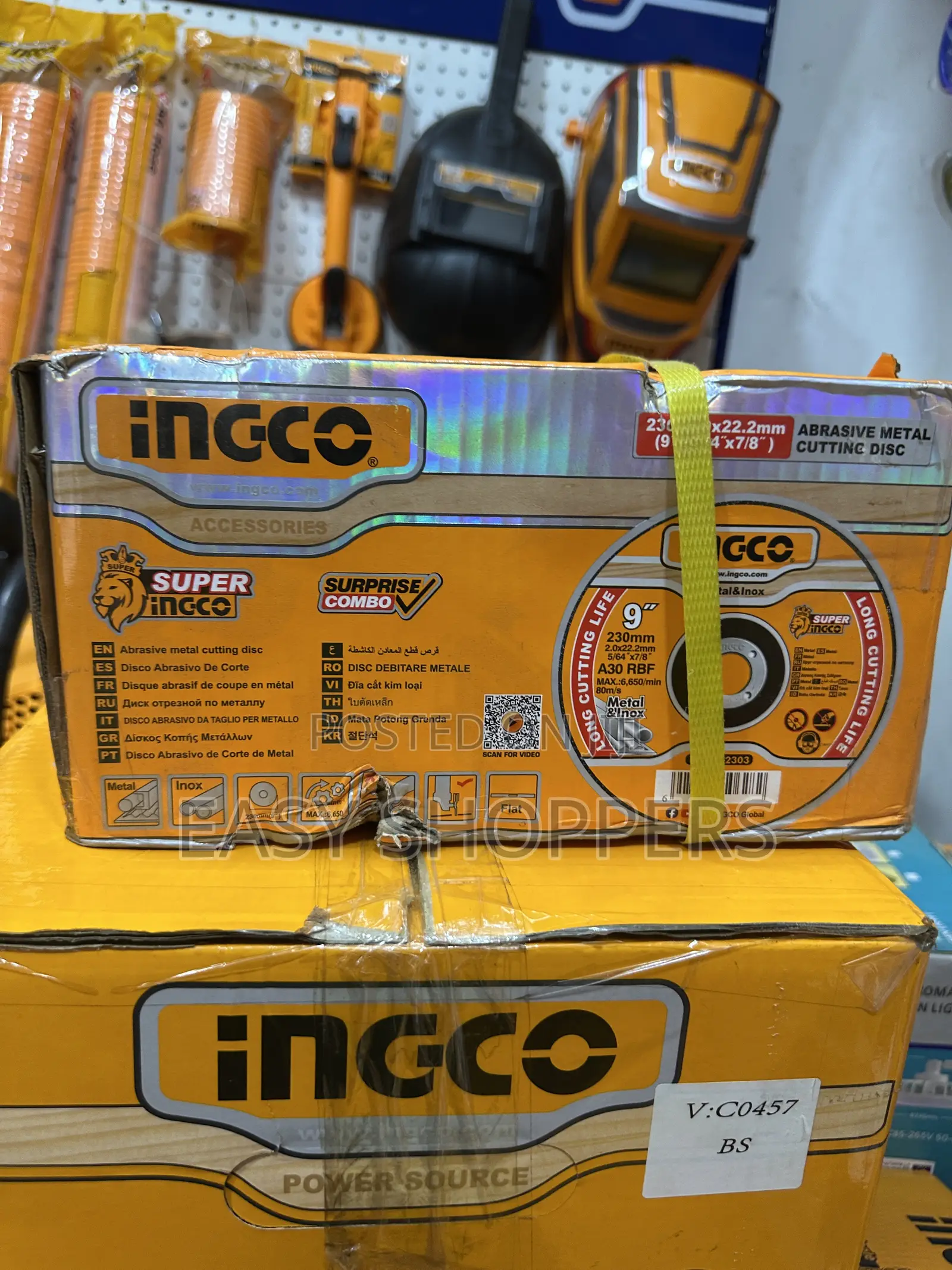 INGCO 9-Inch Abrasive Metal Cutting Disc Box of 50 PCS