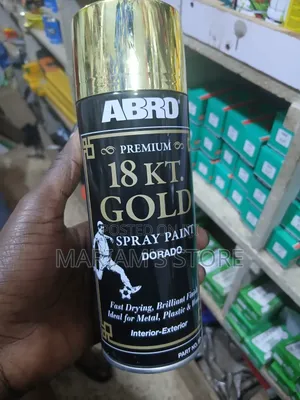 An Abro Premium 18 Kt. Gold Spray Paint Can, Which Is a Fast-Drying