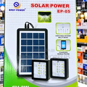 Easy Power Solar Lighting System – 6V 3W Solar Panel With 2 LED Bulbs