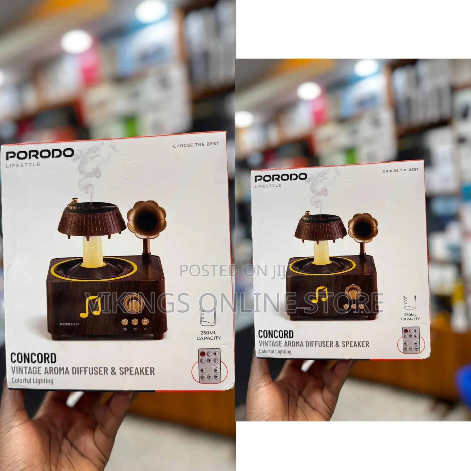 Lifestyle Concord Vintage Aroma Diffuser Speaker in Brown