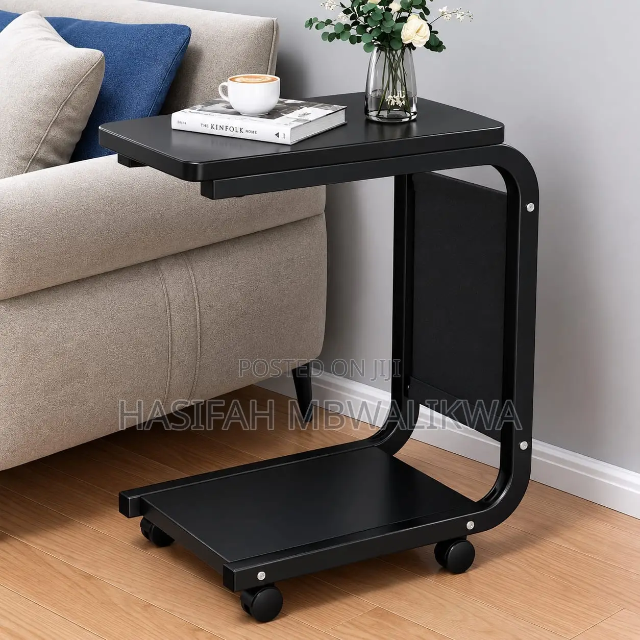 Flexible C-Shaped Sofa Side Table