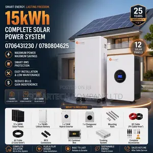 Advanced 15kwh Solar Full Solution Featuring 8kva Hybrid Inverter