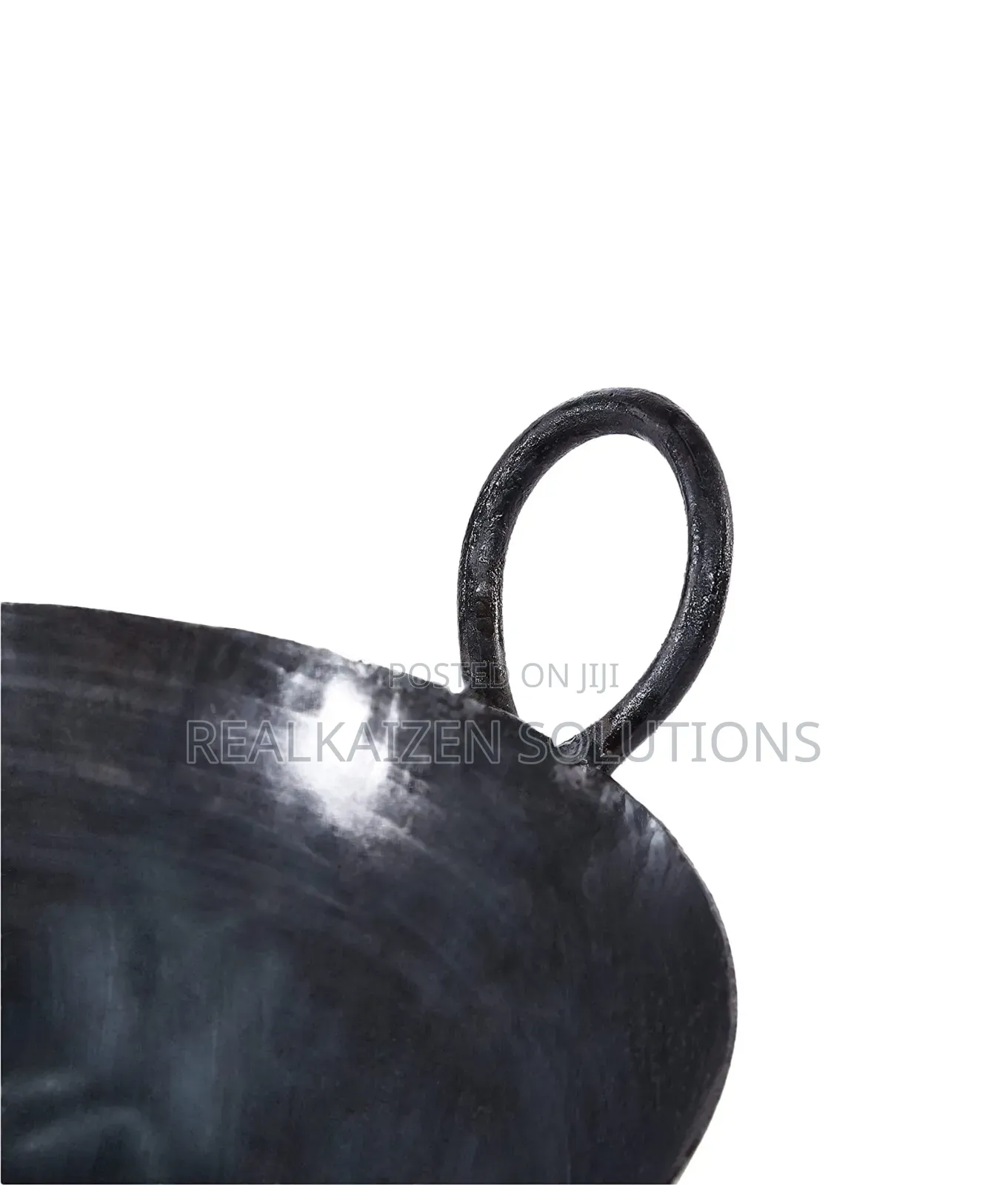 RAJ Quality Iron Black Kadai Cooking Pot With Double Handle 46cm(18")