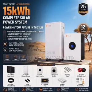Smart 15kwh Solar Energy Full System With 10kwh Lifepo4 Battery