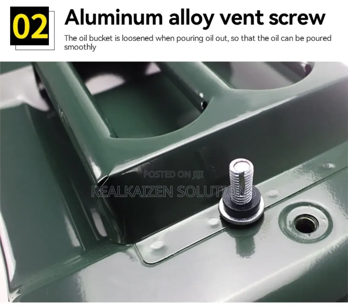 30L Heavy-Duty Metal Fuel Jerry Can With Flexible Sprout